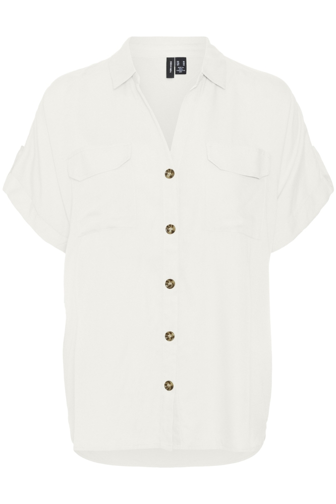 VMBUMPY S/S SHIRT WVN GA NOOS 10310139 Snow White